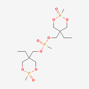 Bis[(5-ethyl-2-methyl-1,3,2-dioxaphosphorinan-5-yl)methyl] methyl phosphonate P,P'-dioxide structure, CAS 42595-45-9