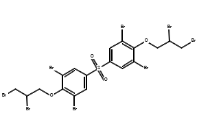 Octabromobisphenol-S structure, CAS 42757-55-1