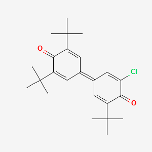 3-Chloro-3',5,5'-tri-tert-butyldiphenoquinon structure, CAS 42933-96-0