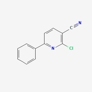 2-Chloro-6-phenylnicotinonitrile structure, CAS 43083-14-3
