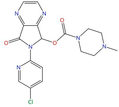 Zopiclone structure, CAS 43200-80-2