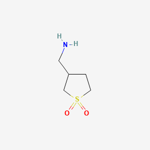 [(1,1-Dioxidotetrahydro-3-thienyl)methyl]amine structure, CAS 45697-13-0