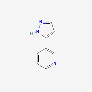 3-(1H-Pyrazol-3-yl)pyridine structure, CAS 45887-08-9