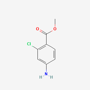Methyl 4-amino-2-chlorobenzoate structure, CAS 46004-37-9
