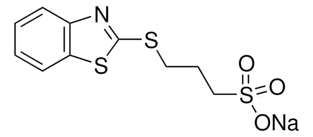 Sodium 3-(benzothiazol-2-ylthio)-1-propanesulfonate structure, CAS 49625-94-7
