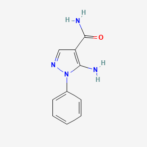 5-Amino-1-phenylpyrazole-4-carboxamide structure, CAS 50427-77-5