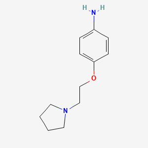 4-[2-(Pyrrolidin-1-yl)ethoxy]aniline structure, CAS 50609-01-3