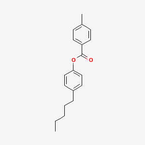 4-Pentylphenyl 4-methylbenzoate structure, CAS 50649-59-7
