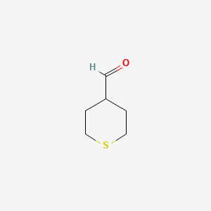 Tetrahydrothiopyran-4-carbaldehyde structure, CAS 50675-19-9