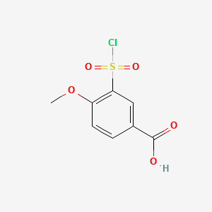 3-Chlorosulfonyl-4-methoxybenzoic acid structure, CAS 50803-29-7