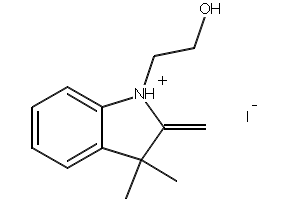 1-(2-Hydroxyethyl)-2,3,3-trimethyl-3H-indolium iodide structure, CAS 50839-66-2