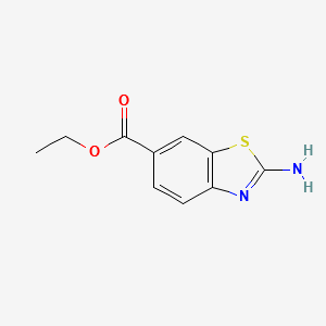 Ethyl 2-amino-1,3-benzothiazole-6-carboxylate structure, CAS 50850-93-6