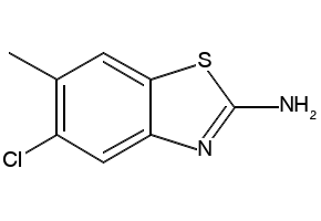 5-Chloro-6-methyl-1,3-benzothiazol-2-amine structure, CAS 50850-98-1