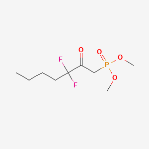 Dimethyl (2-oxo-3,3-difluoroheptyl)phosphonate structure, CAS 50889-46-8