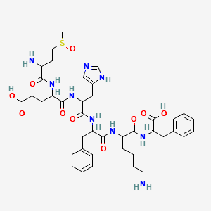 4-(Methylsulfinyl)-L-2-aminobutanoyl-L-alpha-glutamyl-L-histidyl-L-phenylalanyl-D-lysyl-L-phenylalanine structure, CAS 50913-93-4