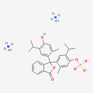 Thymolphthalein phosphoric acid diammonium salt structure, CAS 51027-02-2