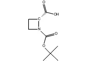 1-Boc-L-azetidine-2-carboxylic acid structure, CAS 51077-14-6