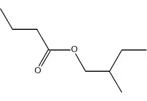 Isoamyl butyrate structure, CAS 51115-64-1