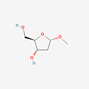 Methyl-2-deoxy-alpha-D-ribofuranoside structure, CAS 51255-17-5
