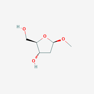 Methyl-2-deoxy-beta-D-ribofuranoside structure, CAS 51255-18-6
