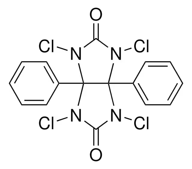 1,3,4,6-Tetrachloro-3a,6a-diphenylglycouril structure, CAS 51592-06-4