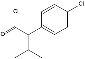 3-Methyl-2-(4-chlorophenyl)butyryl chloride structure, CAS 51631-50-6