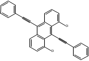 1,8-Dichloro-9,10-bis(phenylethynyl) anthracene structure, CAS 51749-83-8