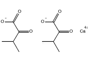 Calcium alpha-ketovaline structure, CAS 51828-94-5