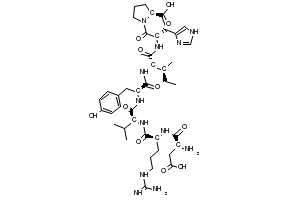 Aspartyl-argininyl-valinyl-tyrosinyl-isoleucinyl-histidinyl-proline structure, CAS 51833-78-4