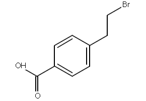 4-(2-Bromoethyl)benzoic acid structure, CAS 52062-92-7