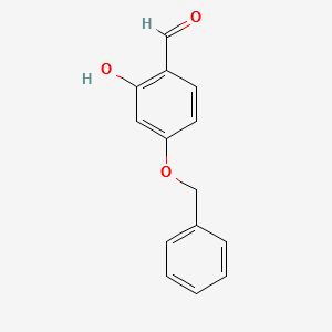 4-Benzyloxy-2-hydroxybenzaldehyde structure, CAS 52085-14-0