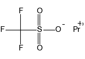 Praseodymium(III) trifluoromethanesulfonate structure, CAS 52093-27-3