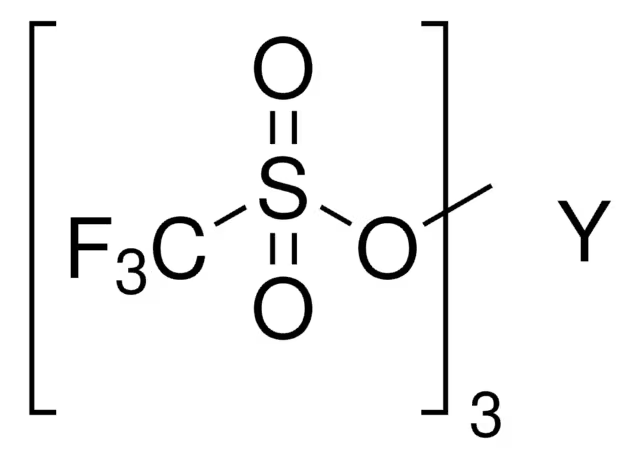 Yttrium(III) trifluoromethanesulfonate structure, CAS 52093-30-8