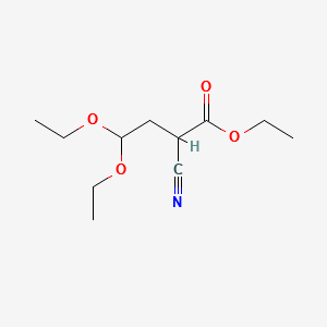 Ethyl 2,2-diethoxyethylcyanoacetate structure, CAS 52133-67-2