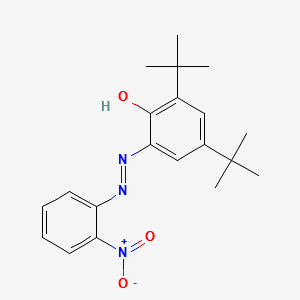 2,4-Bis(tert-butyl)-6-[(2-nitrophenyl)azo]phenol structure, CAS 52184-14-2