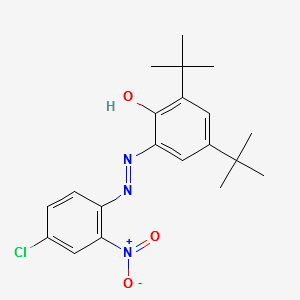 4,6-Di(tert-butyl)-2-[(4-chloro-2-nitrophenyl)azo]phenol structure, CAS 52184-29-9