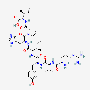 Argininyl-valinyl-tyrosinyl-isoleucinyl-histidinyl-prolinyl-isoleucine structure, CAS 52498-25-6
