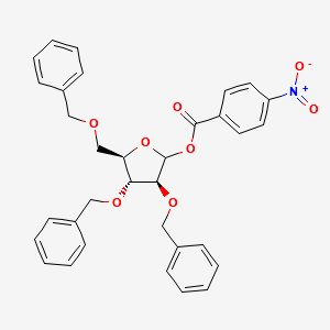 2,3,5-Tri-O-benzyl-D-arabinofuranose 1-(4-nitrobenzoate) structure, CAS 52522-49-3