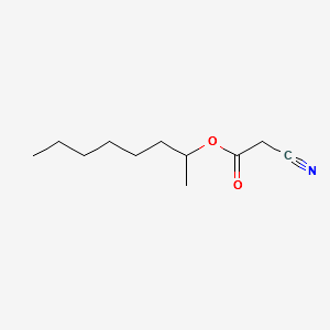 Octan-2-yl 2-cyanoacetate structure, CAS 52688-08-1