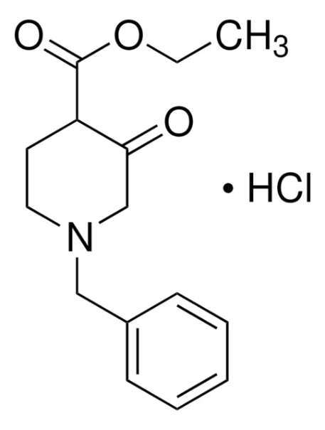 Ethyl N-benzyl-3-oxo-4-piperidine-carboxylate hydrochloride structure, CAS 52763-21-0