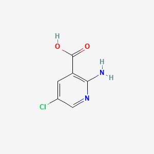2-Amino-5-chloropyridine-3-carboxylic acid structure, CAS 52833-93-9