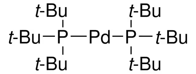 Bis(tri-tert-butylphosphine)palladium(0) structure, CAS 53199-31-8