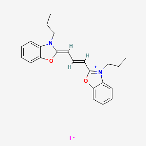 3,3'-Dipropyloxacarbocyanine iodide structure, CAS 53213-79-9