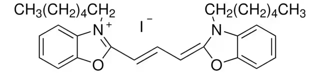 3,3'-Dihexyloxacarbocyanine iodide structure, CAS 53213-82-4