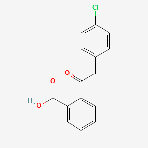 2-((4-Chlorophenyl)acetyl)benzoic acid structure, CAS 53242-76-5