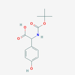 N-Boc-4-Hydroxyphenyl-DL-glycine structure, CAS 53249-34-6