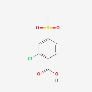 2-Chloro-4-methylsulphonylbenzoic acid structure, CAS 53250-83-2