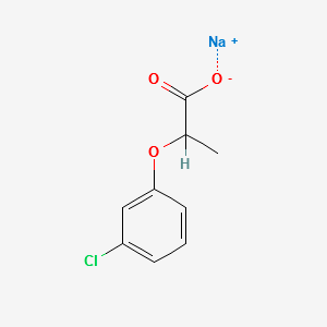 Sodium 2-(3-chlorophenoxy)propanoate structure, CAS 53404-22-1