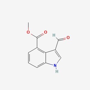 Methyl 3-formyl-1H-indole-4-carboxylate structure, CAS 53462-88-7