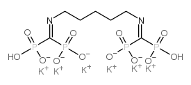 Hexapotassium dihydrogen [hexane-1,6-diylbis[nitrilobis(methylene)]]tetrakisphosphonate structure, CAS 53473-28-2